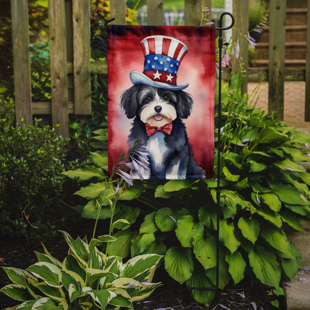 Havanese Patriotic American Garden Flag