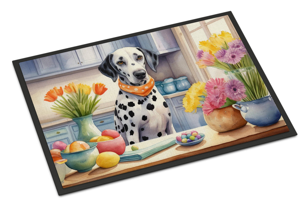 Decorating Easter Dalmatian Doormat