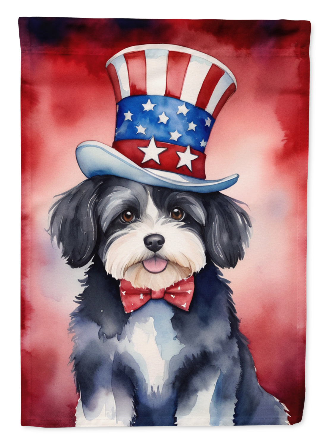 Havanese Patriotic American Garden Flag