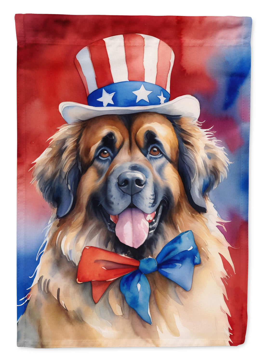 Leonberger Patriotic American Garden Flag
