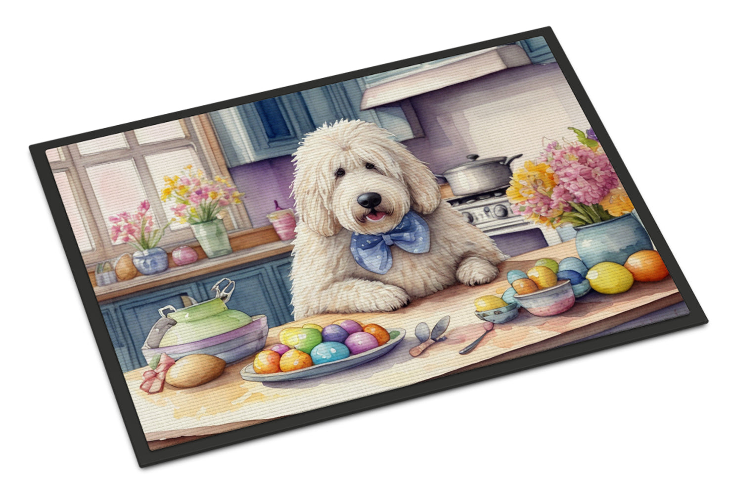 Decorating Easter Komondor Doormat