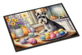 Decorating Easter Schnauzer Doormat
