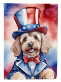 Cockapoo Patriotic American Garden Flag