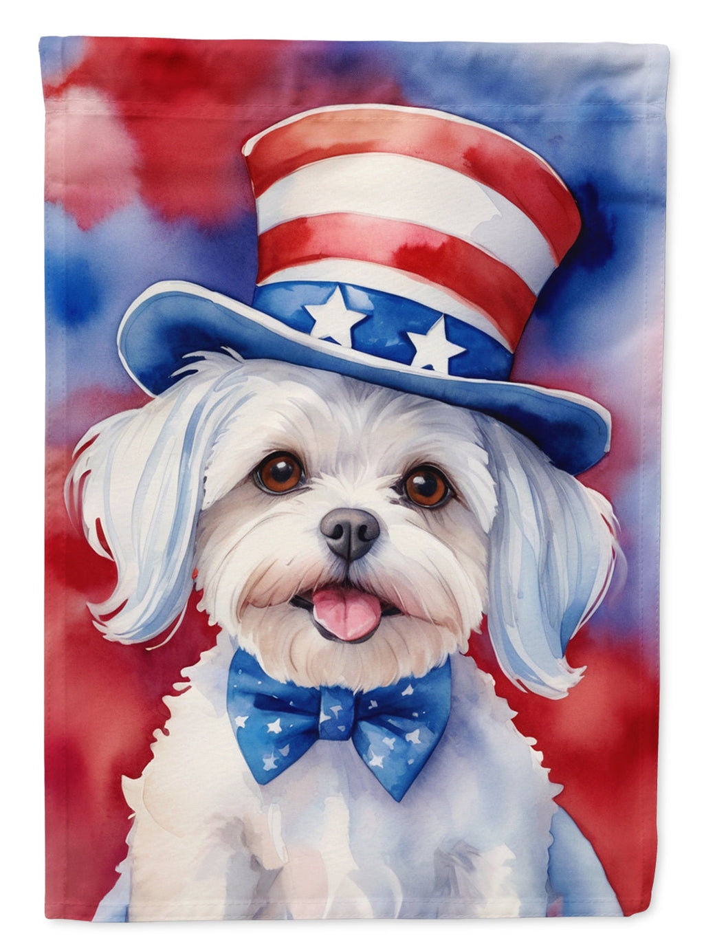 Maltese Patriotic American Garden Flag