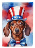 Dachshund Patriotic American Garden Flag