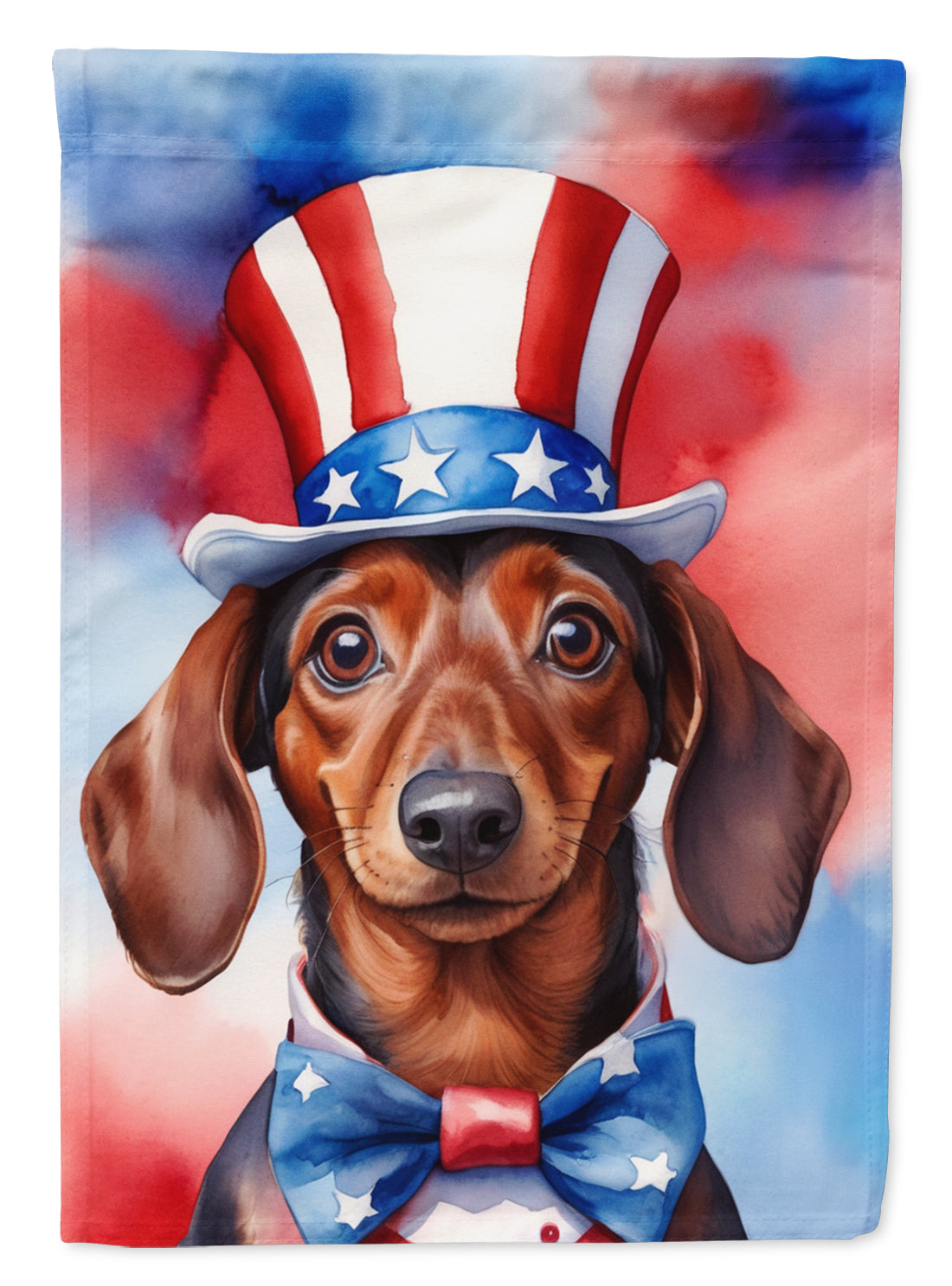 Dachshund Patriotic American Garden Flag