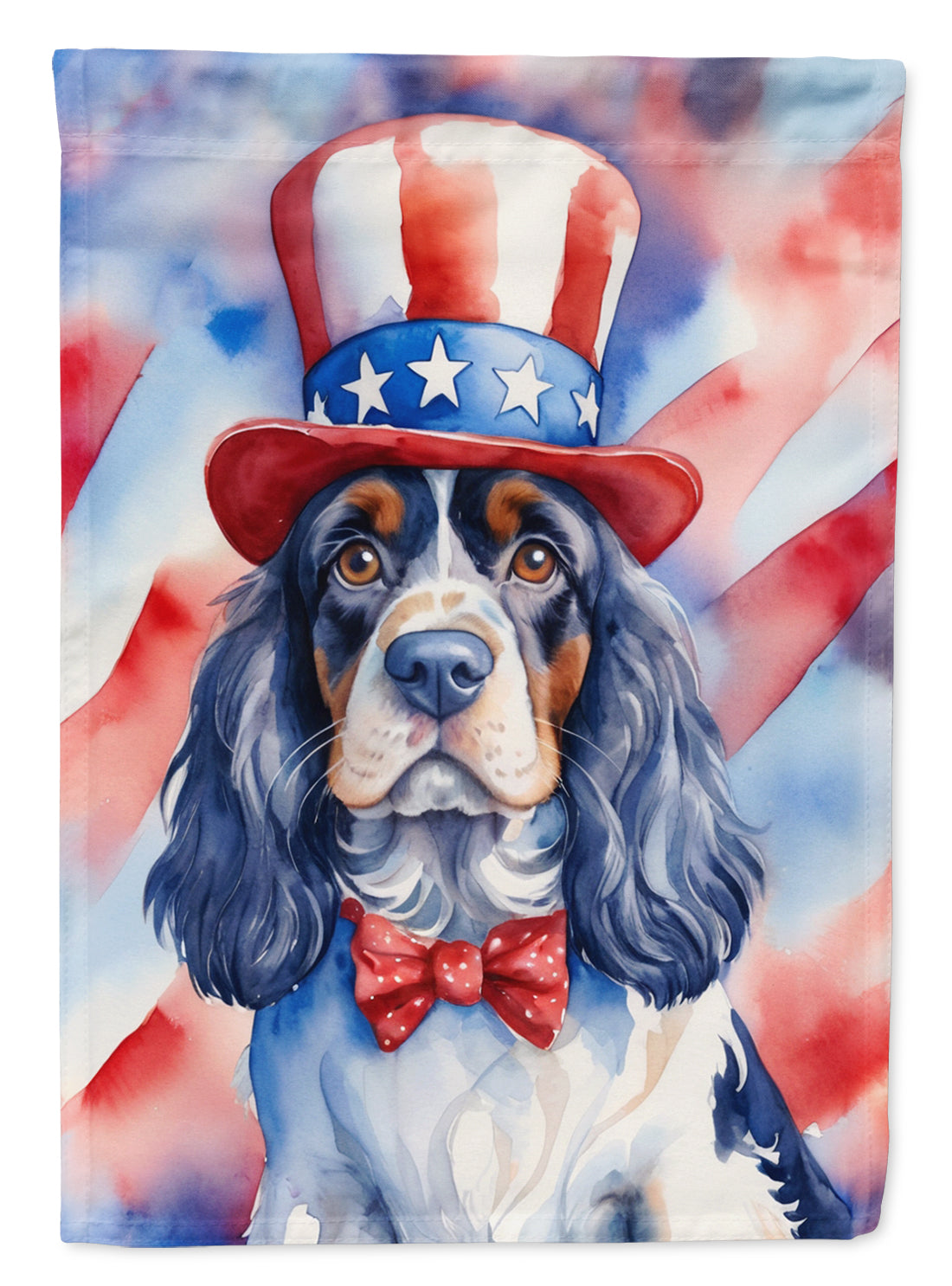 Cocker Spaniel Patriotic American House Flag