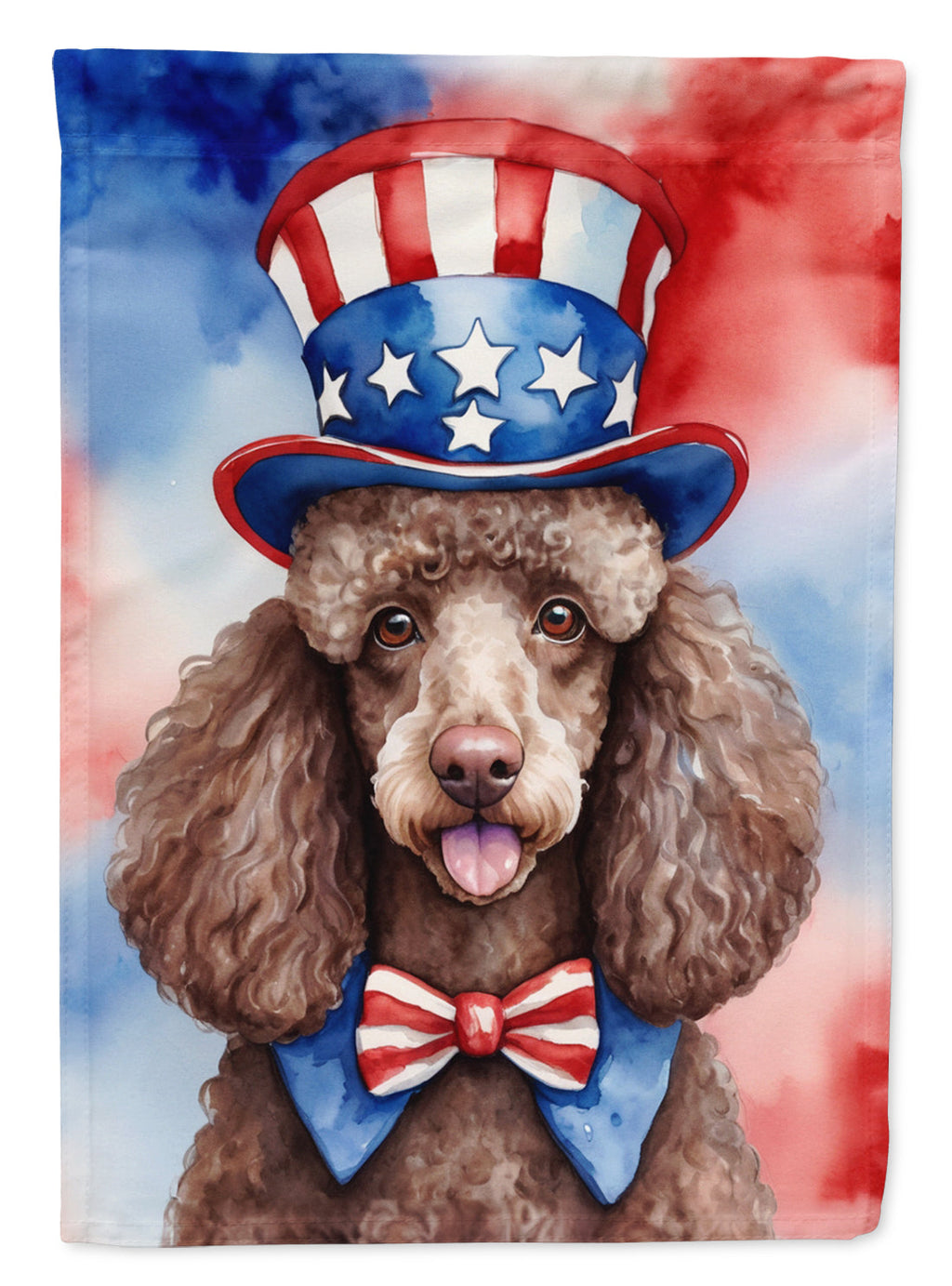 Poodle Patriotic American Garden Flag