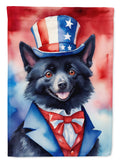 Schipperke Patriotic American Garden Flag