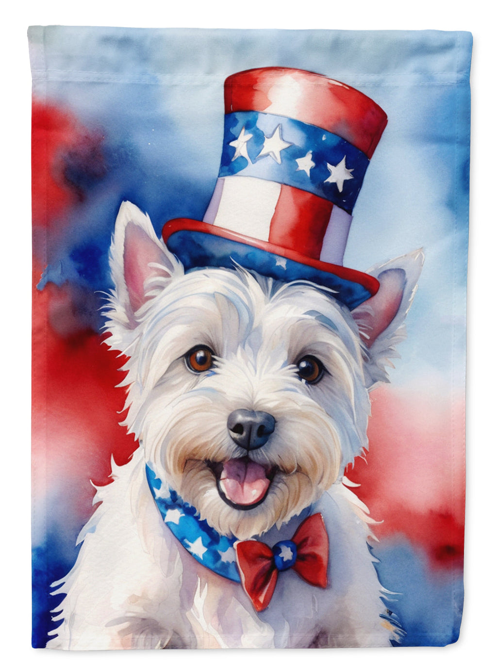 Westie Patriotic American Garden Flag