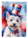 Westie Patriotic American Garden Flag