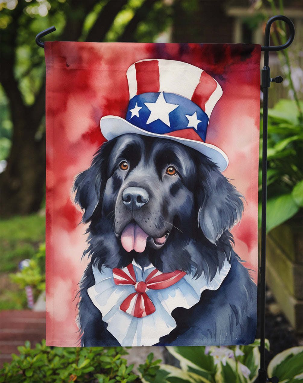 Newfoundland Patriotic American Garden Flag