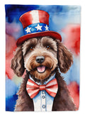 Labradoodle Patriotic American Garden Flag