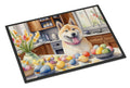 Decorating Easter Akita Doormat