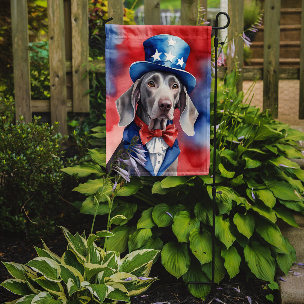 Weimaraner Patriotic American Garden Flag