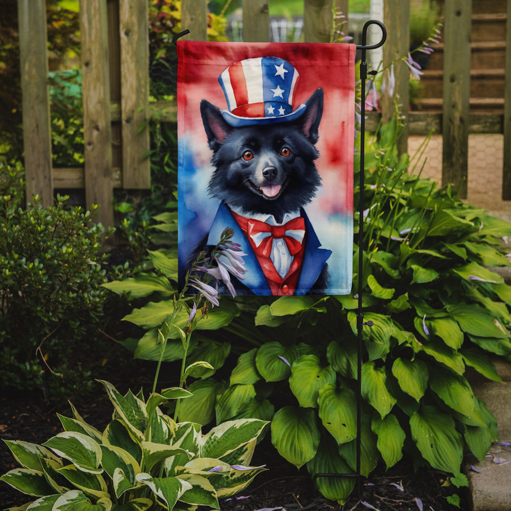 Schipperke Patriotic American Garden Flag