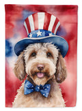 Labradoodle Patriotic American Garden Flag