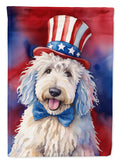 Komondor Patriotic American Garden Flag