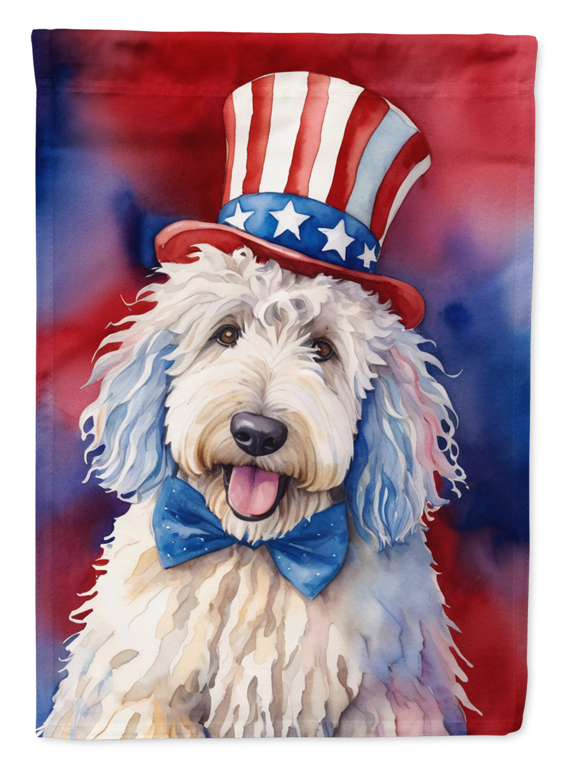 Komondor Patriotic American Garden Flag