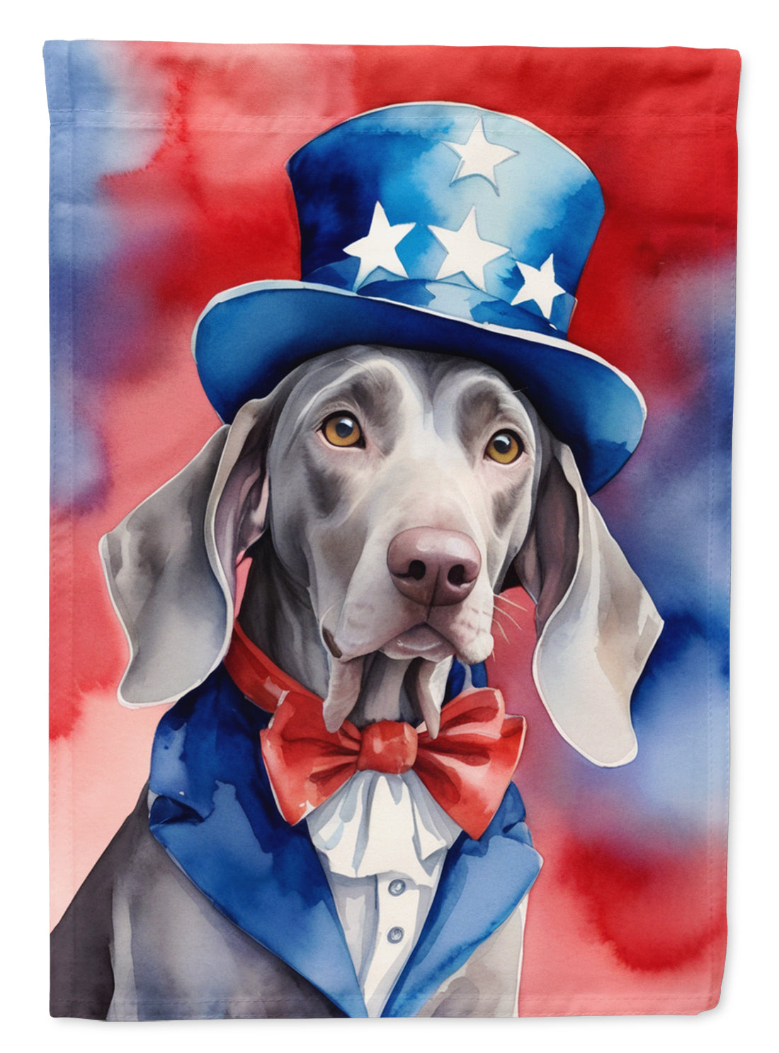 Weimaraner Patriotic American House Flag