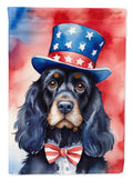 Cocker Spaniel Patriotic American House Flag
